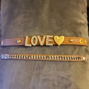 LOVE rhinestone bracelets